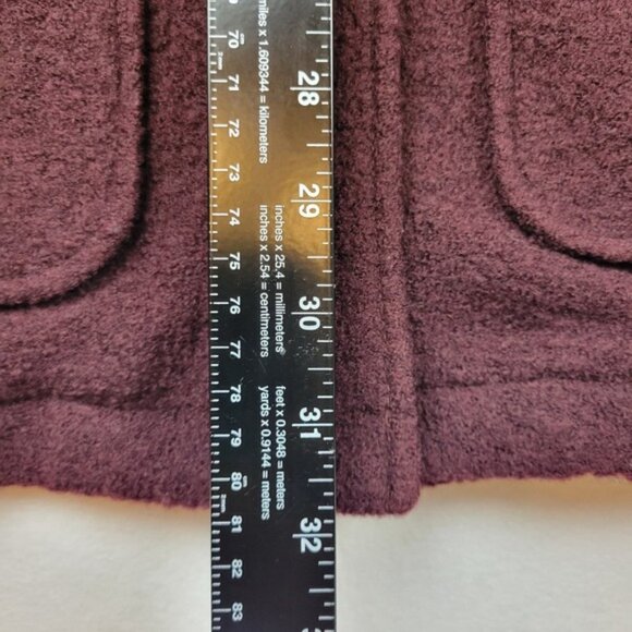 LL Bean Womens Bellandi Wool Jacket Size 1X Italy Pea Coat Eggplant Purple - Picture 5 of 16